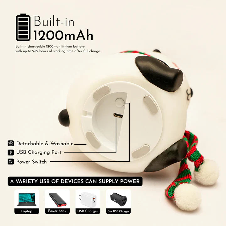 Cute Panda Touch Silicon Lamp with 7 Color Modes - Rechargeable