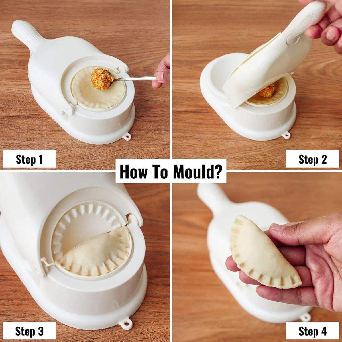 4 in 1 Puri, Gujiya, Momo & Modak Maker (Assorted Color)