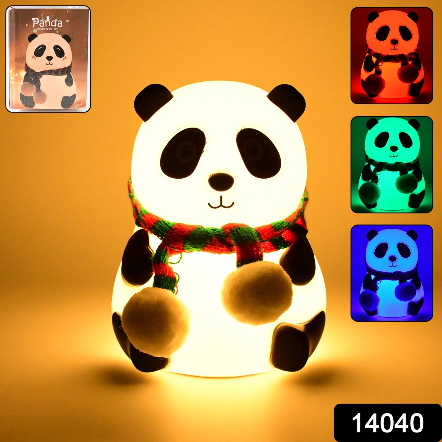Cute Panda Touch Silicon Lamp with 7 Color Modes - Rechargeable